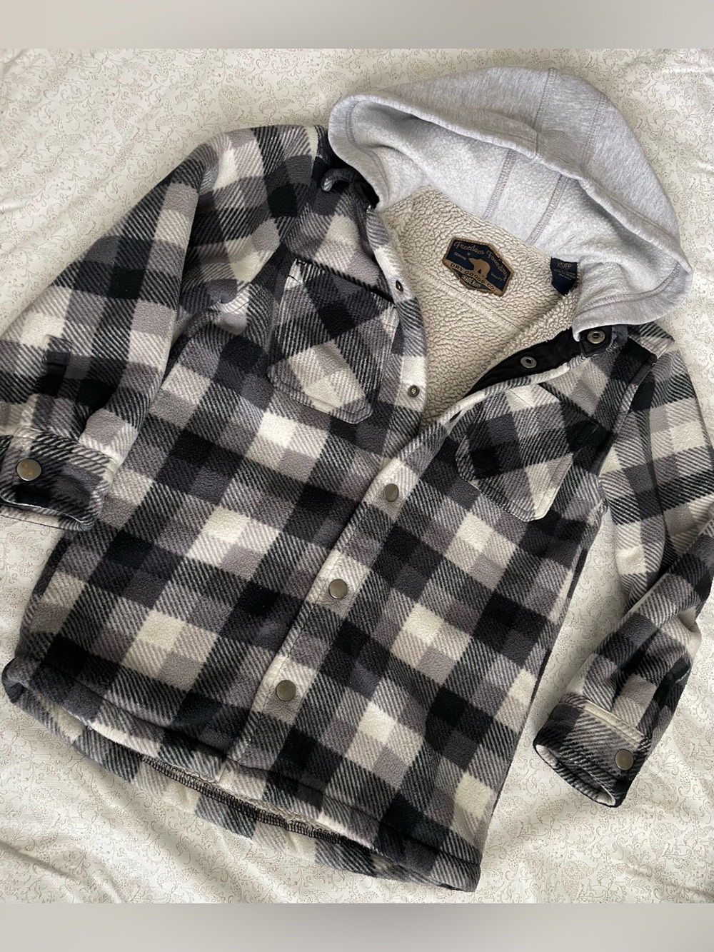 Freedom Foundry Buffalo Plaid Flannel Jacket Boys XS 5/6 Outdoors Winter Western